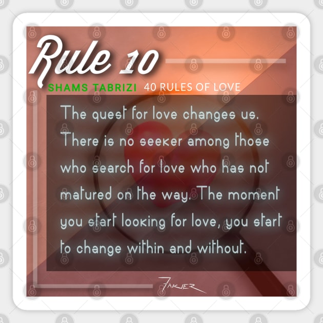 40 RULES OF LOVE - 10 Sticker by Fitra Design
